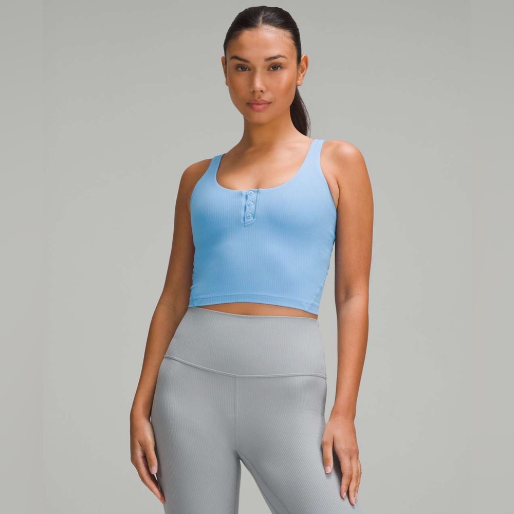 COPY - Lululemon | Align Ribbed Henley Tank | Aeroblue | Size 10